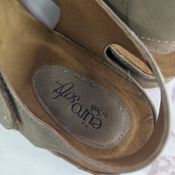 Sofft Sandals Womens 11 Metallic Gold Brown  Euro Buckle Ankle Strap Flat Greek - Picture 7 of 11